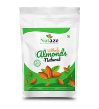 Nutaze 100% Natural Premium California Almonds 200g x 3, 600g