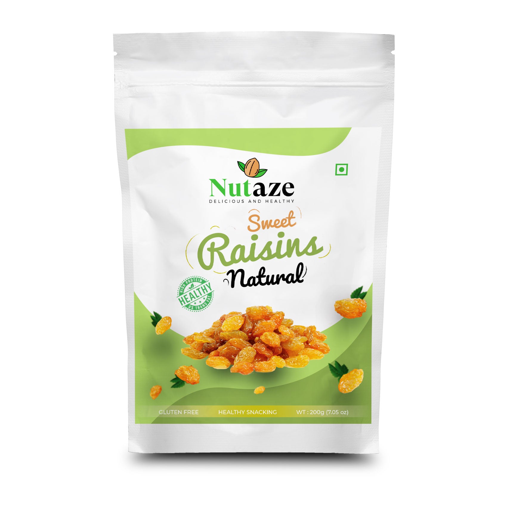 Nutaze Sweet Sun Dried & Seedless Raisins, 200g