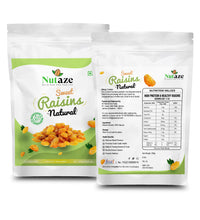 Nutaze Sweet Sun Dried & Seedless Raisins, 200g